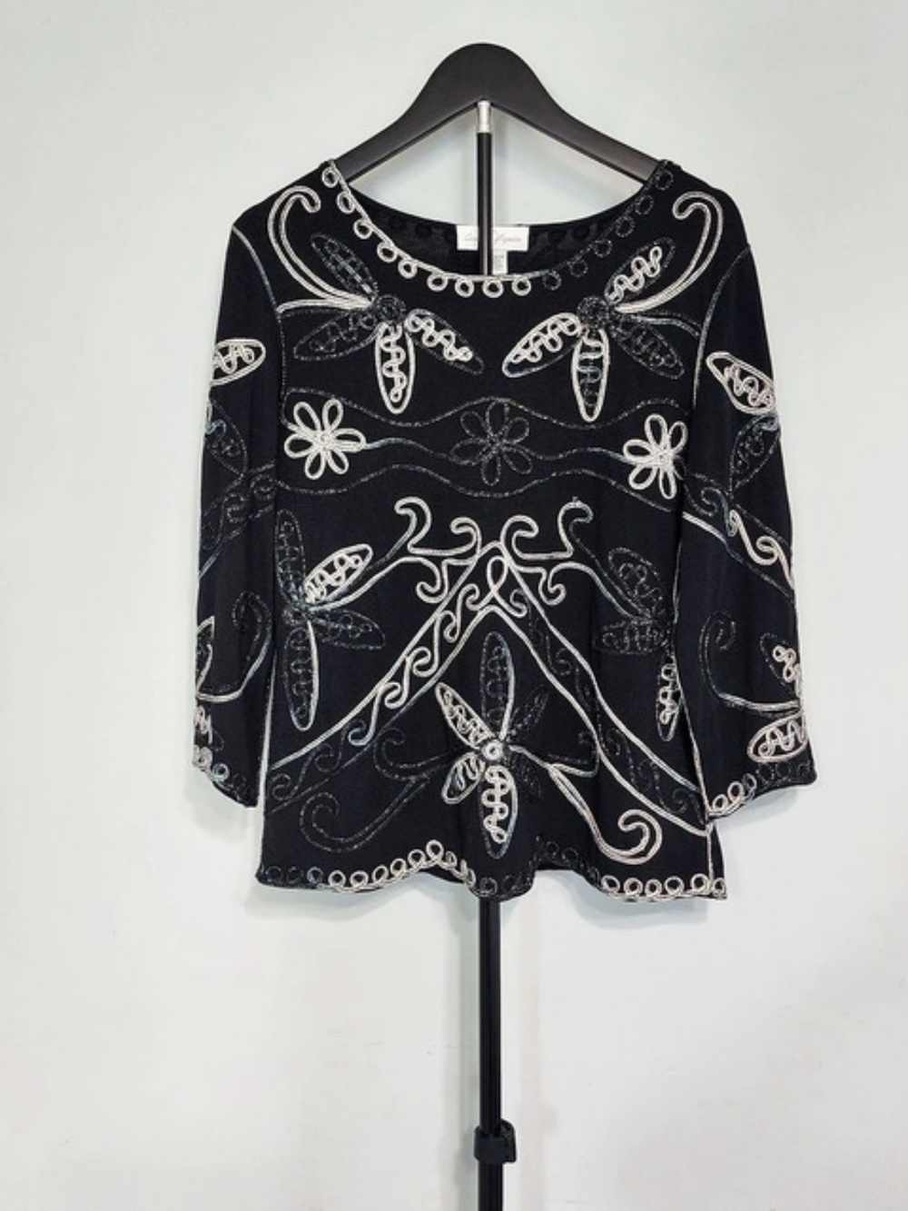 Once 1 Again Vintage Embroidered Embellished Tunic Size Large